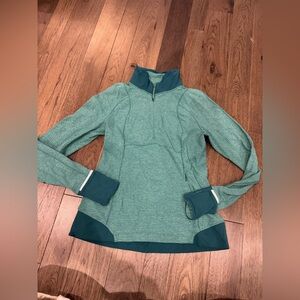 Lululemon Runderful Green Quarter-Zip Pullover